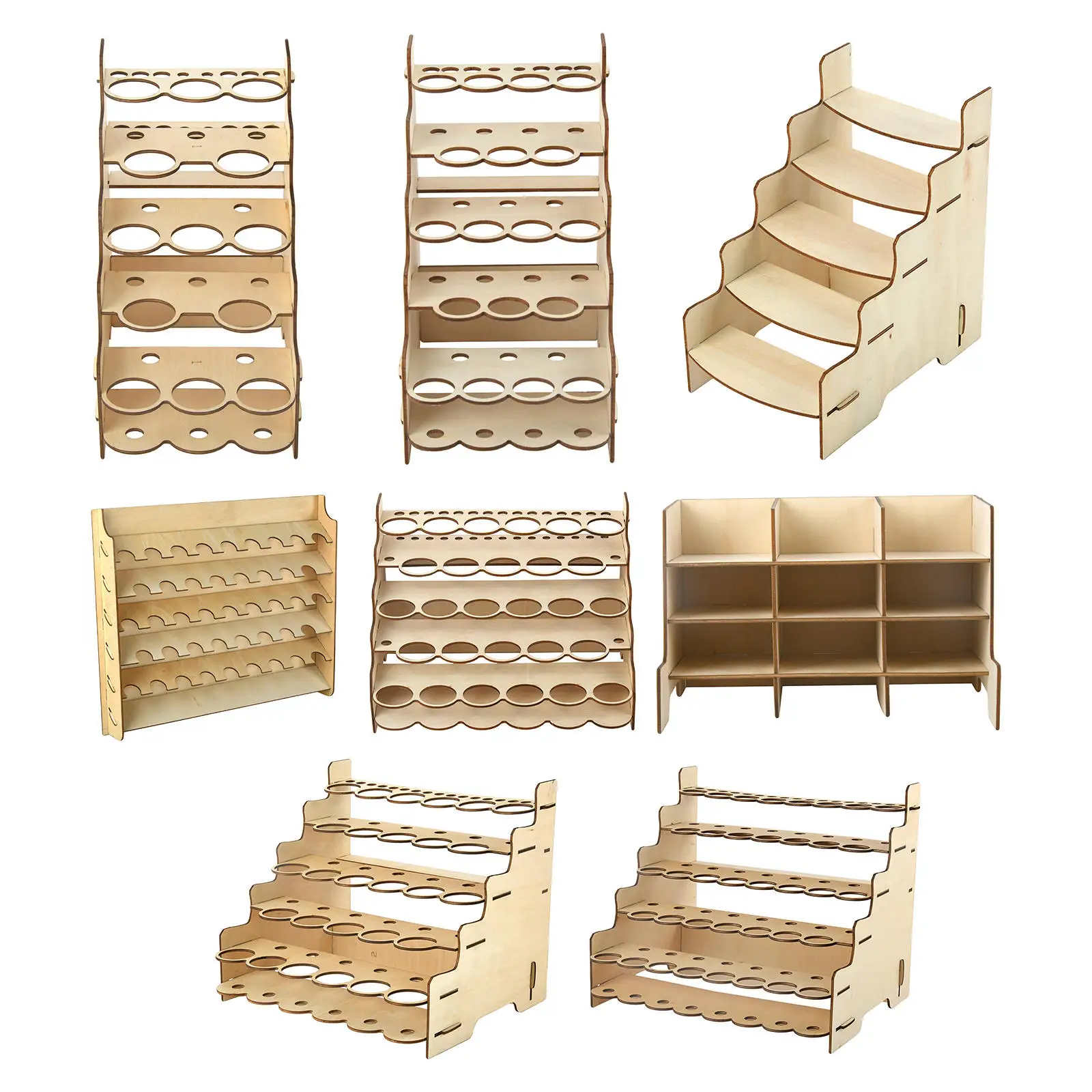 Основа красок и кисти Органайзер стойка вмещает до бутылок кистей деревянная