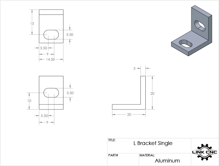 3D принтер Openbuilds кронштейн типа L алюминиевая рама одно отверстие двойной