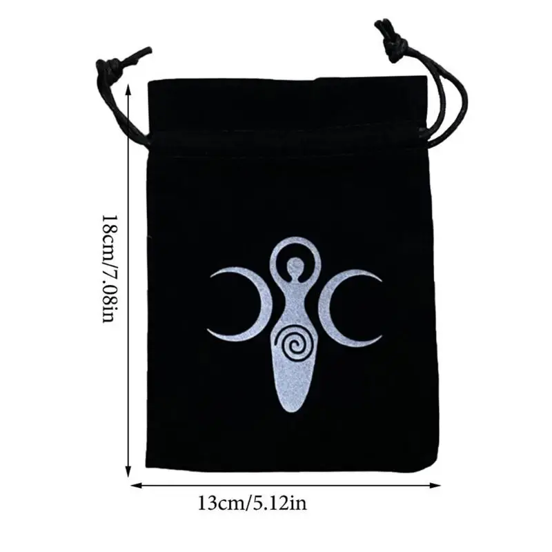 Velvet Moon Phase Goddess Tarots Storage Bag Rune Board Game Card Package 7\&quotx5\&quot | Спорт и развлечения
