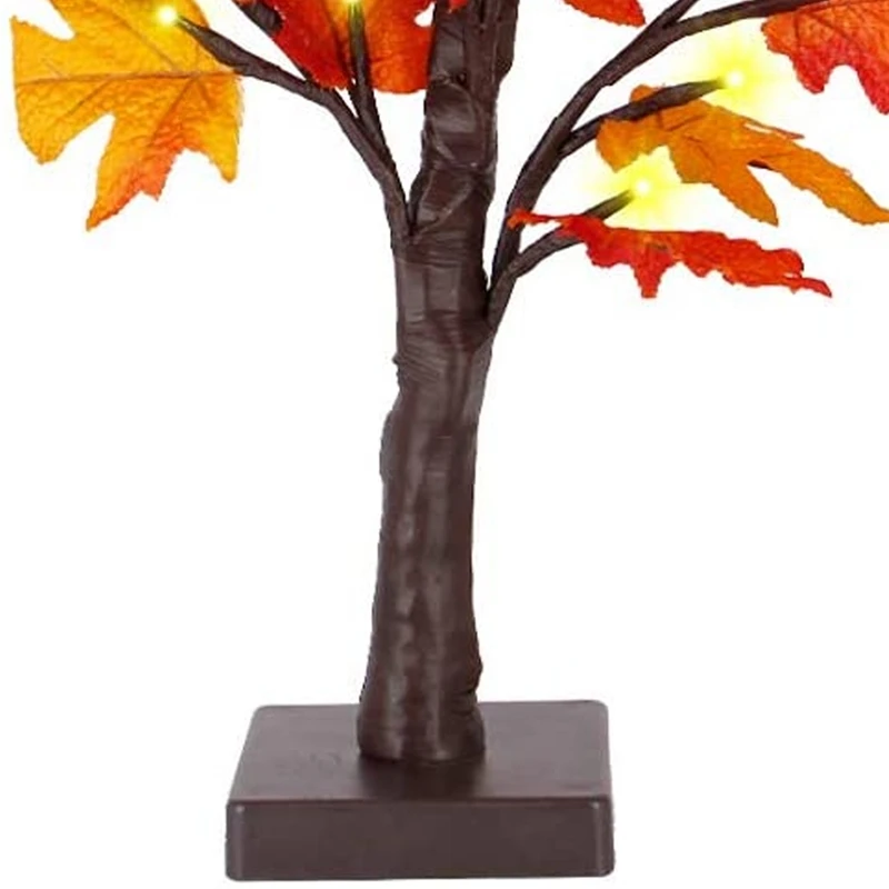 

Tabletop Lighted Maple Tree Battery Operated, Thanksgiving Table Decoration Lights, Maple Leaves and Acorn Autumn Tree