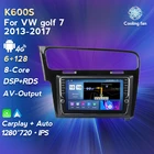 Автомобильный мультимедийный видеоплеер с RDS DSP, IPS, Android 11, 6 ГБ ОЗУ, 128 Гб ПЗУ, 4G LTE, GPS, для Volkswagen VW golf 7 2013-2017, 8 ядер