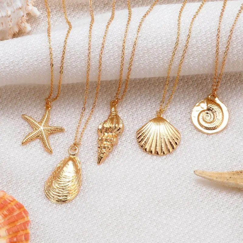 2019 модный пляжный Стильный чехол ожерелье с подвеской для женщин Ювелирное