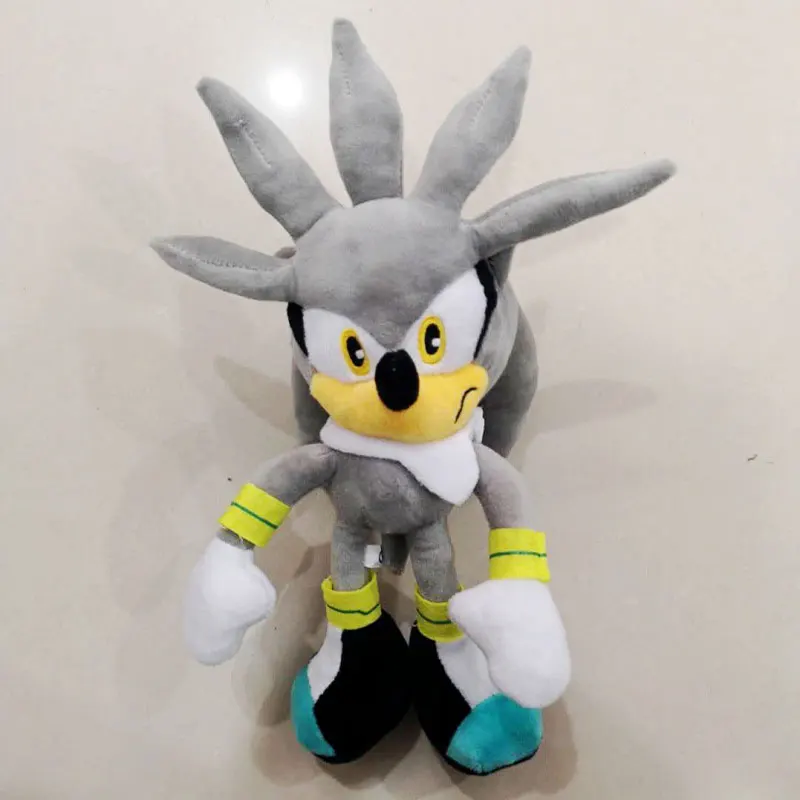 Серый 26 см Новые Аниме Super Sonic Ежик фильмов и ТВ игра плюшевая кукла, плюшевые игрушки, забавные мягкие Животные плюшевая кукла аниме мягкие игрушки - Цвет: Серый