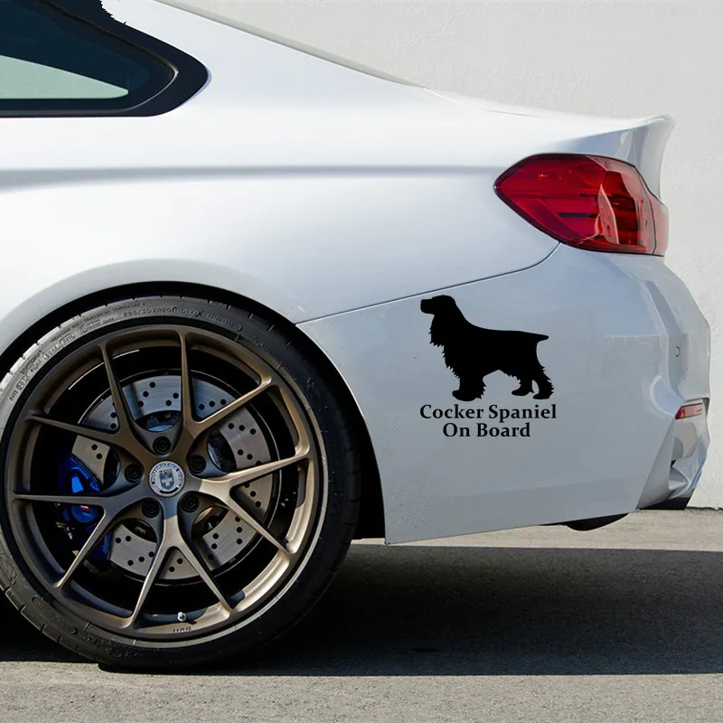 Кокер-спаниель на доске для Авто/бампера/окна виниловая наклейка наклейки DIY