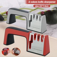 new 4 in 1 sharpener kitchen knife scissors sharpening tool diamond coated non slip base stainless steel manual sharpener