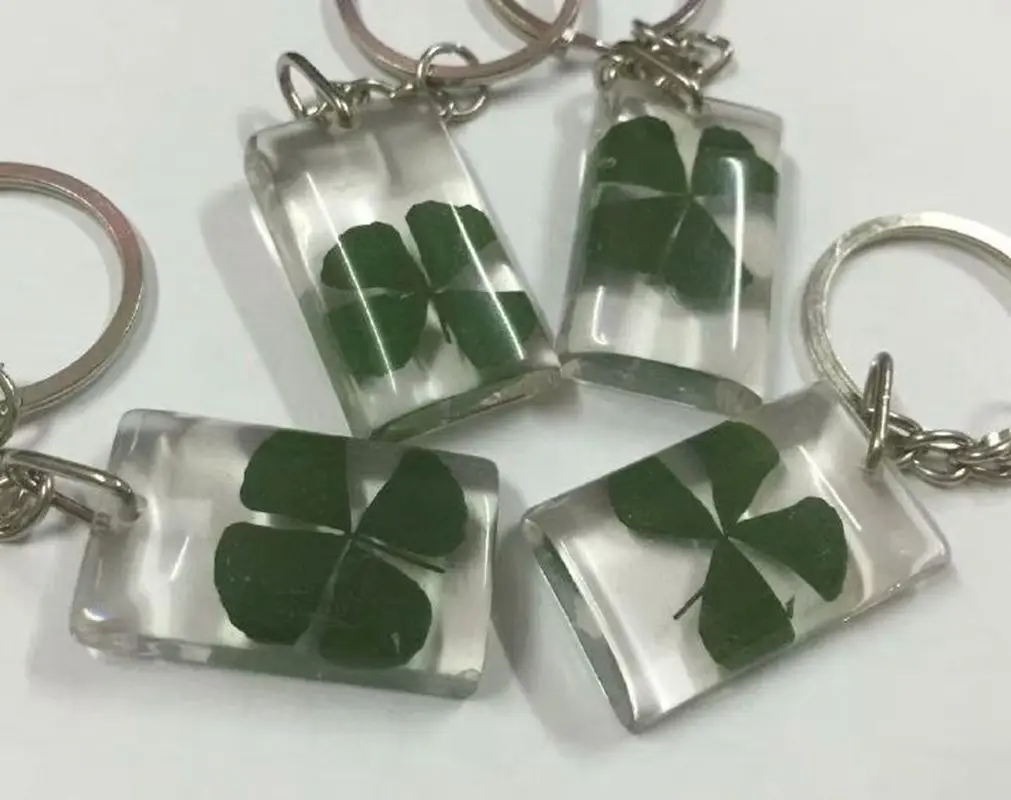 Модный брелок для ключей в виде клевера с четырьмя листьями 10 шт. | Украшения и