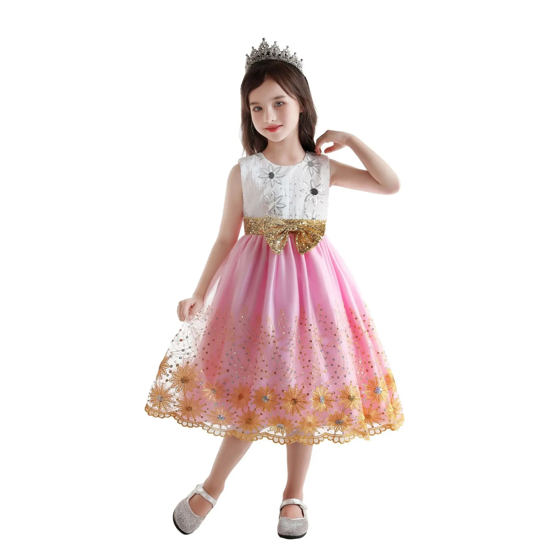

girls dress Various Good Quality Latest Embroidery Casual Wedding Dress Princess Dress Kids Girls Party Lovely Girls Bridal Gown