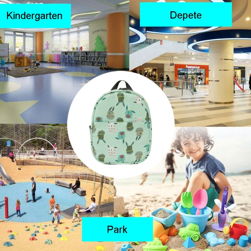 

Storage Bag Children's backpack Adjustable shoulder strap Polyester material 20*7.5*26cm Breathable, waterproof, wear-resistant