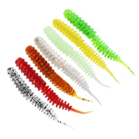 10pcslot soft jig fishing lure silicone swimbait bass bait 60mm 1 3g lures for fishing simulation soft long tail fish lure