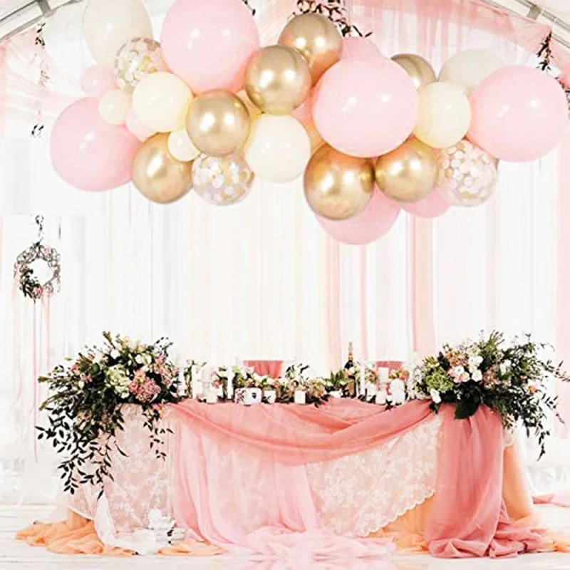 118 шт. цвета: розовый белый золотистый воздушный шарик в гирлянда арочный
