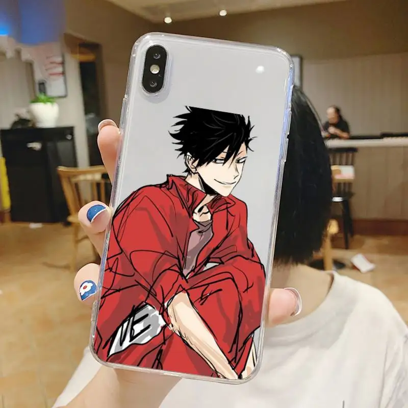 

Kuroo Tetsuro haikyuu anime Phone Case Transparent soft For iphone 5 5s 5c se 6 6s 7 8 11 12 plus mini x xs xr pro max