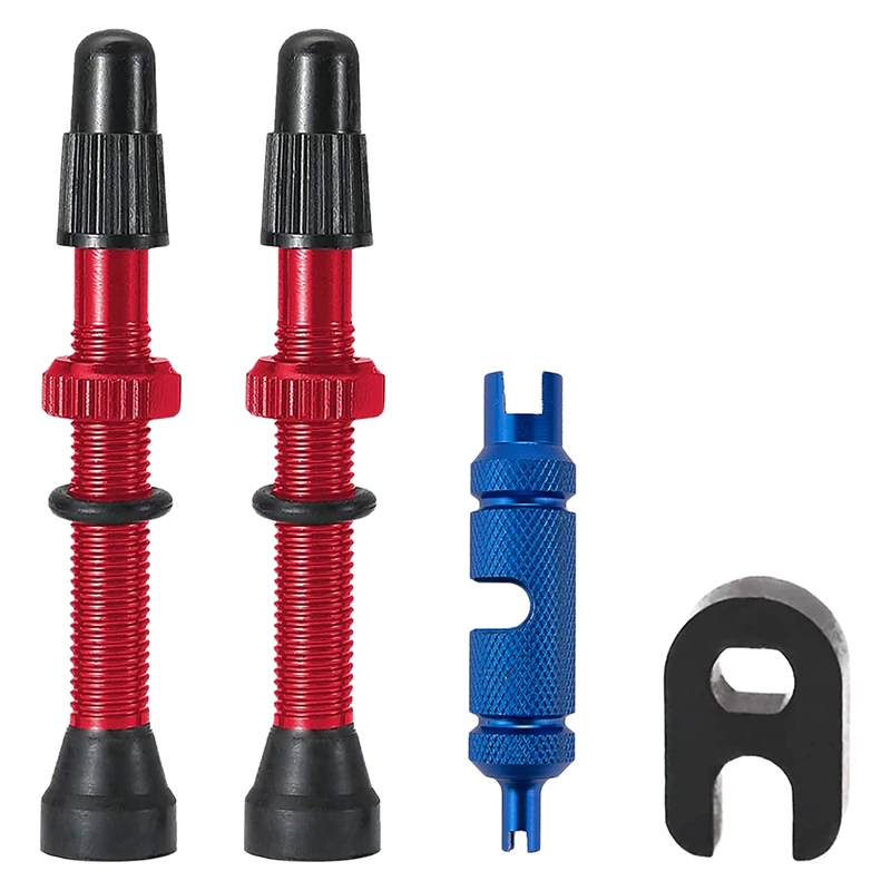 

Комплект бескамерных стержней клапана Presta 40 мм, ссветильник сплав с инструмент для удаления сердечника клапана для шоссейного велосипеда и...