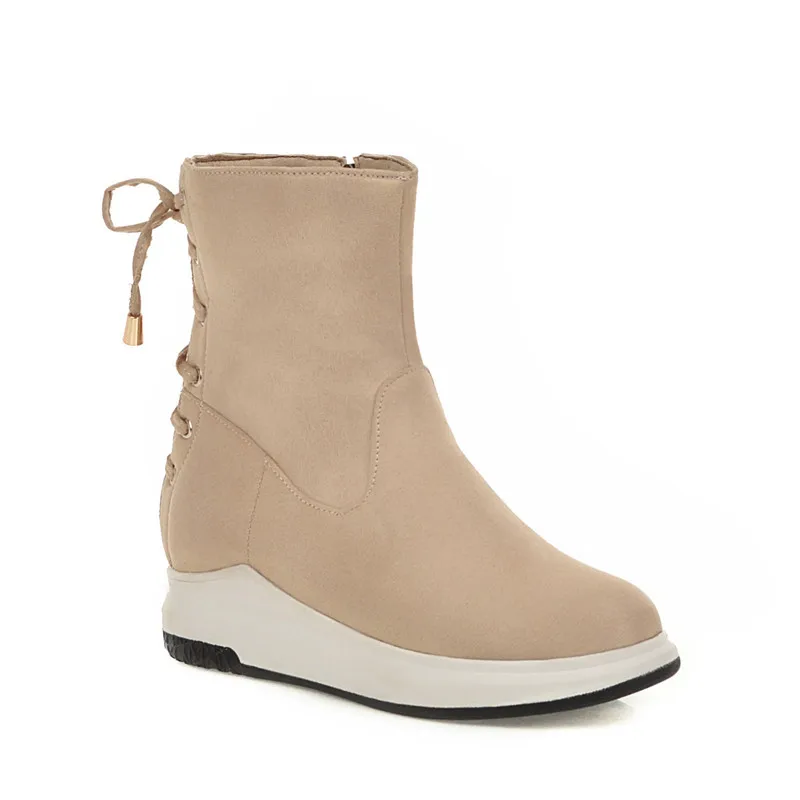 Ботинки YMECHIC повседневные на платформе красные черные желтые с перекрестной