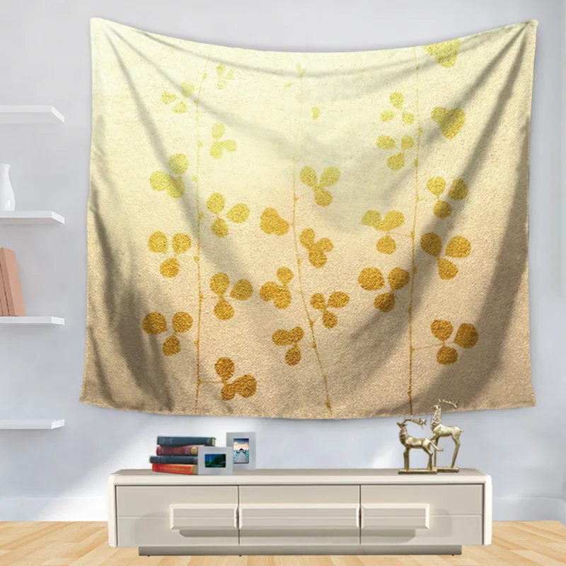 Золотые гобелены с листьями домашний декор настенная Подвеска для гостиной