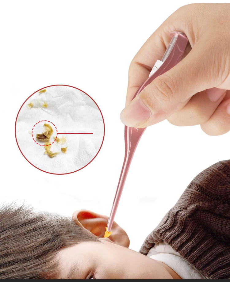 Хит продаж светодиодный Пинцет для чистки ушей пинцет из нержавеющей стали