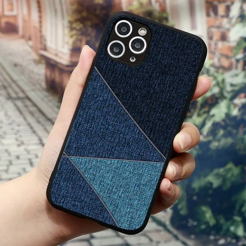

Jeans Style Blue Denim Phone Case for iPhone 11 12 mini pro XS MAX 8 7 6 6S Plus X 5S SE 2020 XR