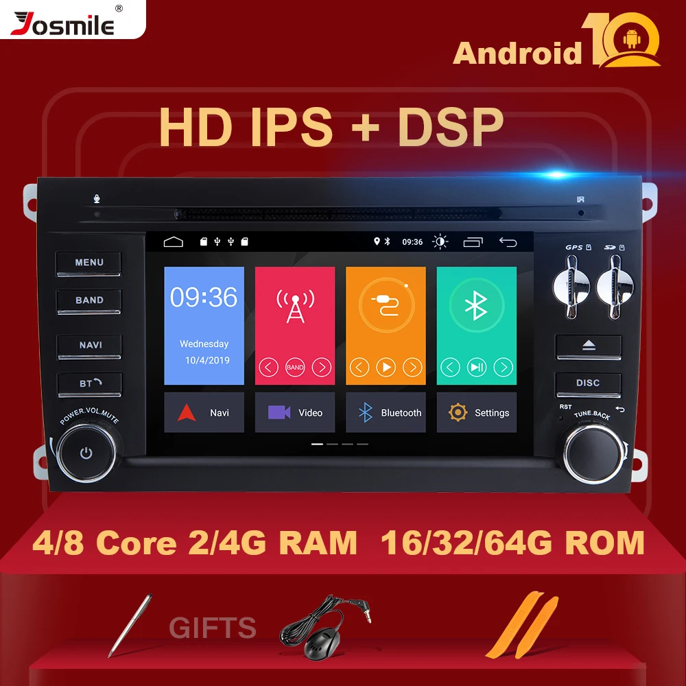 Автомобильный DVD плеер на Android 10 4 Гб 2Din для Porsche Cayenne S GTS 2002 2009 мультимедиа GPS радио