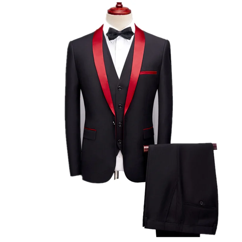 

Wedding Suits Luxury Suit for Men High-end Men's Tuxedo Slim Fit Suit Mens Grooming Fashion new Design Collar Dress Suit Sets