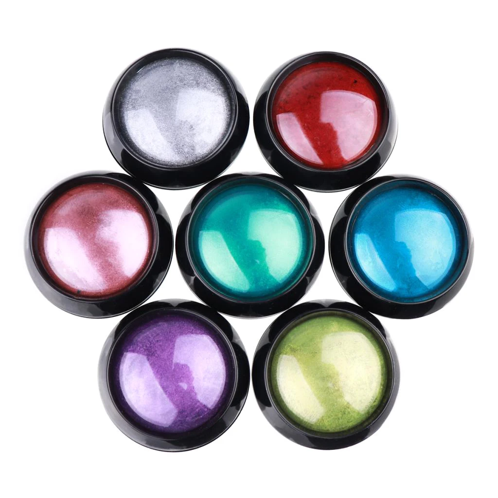 

1 Box Mirror Nail Powder Silver Purple Green Red Glitter Dust Powder Manicure