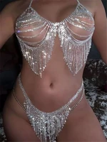 female body chain bikini body chain rhinestone underwear flash diamond bra diamond underwear