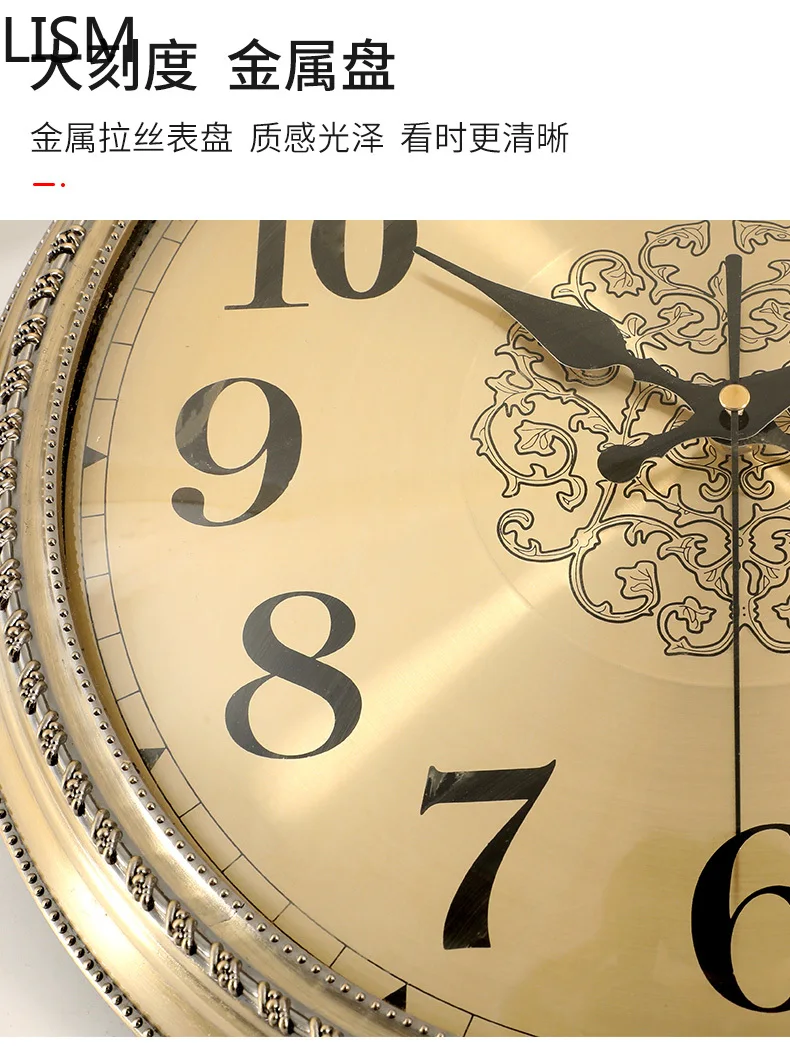 

Nordic Large Wall Clock Metal Luxury Gold Modern Vintage Wall Clocks Living Room Wall Watches Digital Wall Clock Modern Decor