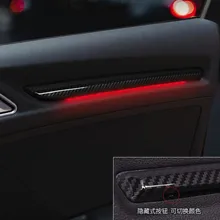 Светодиодный чехол для автомобильной двери из углеродного волокна 4 шт. для Audi A3 8V- S3, декоративный светильник для интерьера ABS