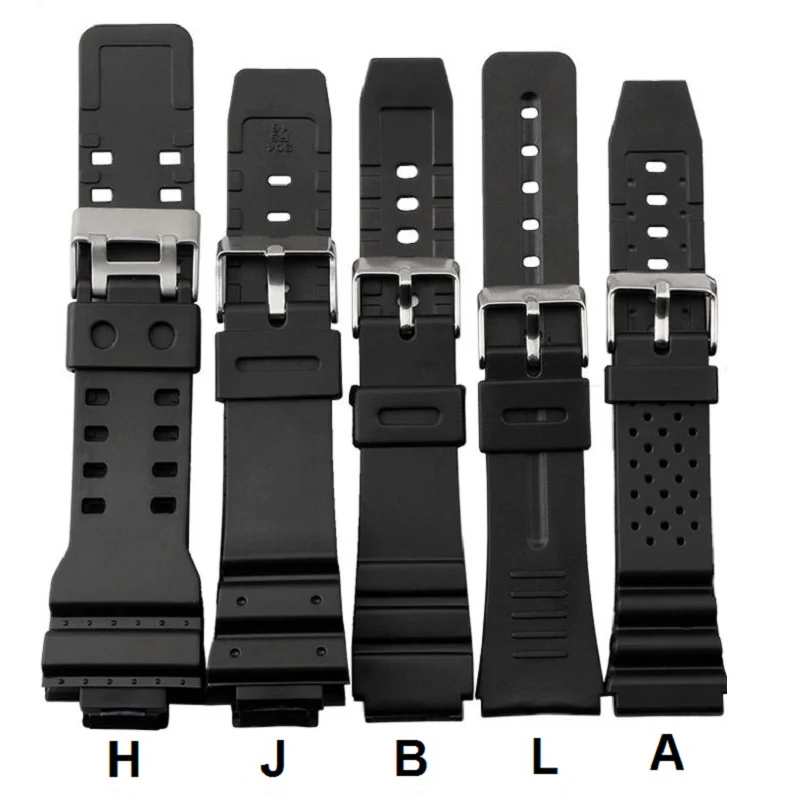 Резиновые watchband16 мм/18 мм/20 мм/22 мм часы заменить электронные наручные ремешок