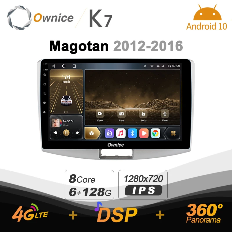 

Автомагнитола Ownice K7 на Android 10,0 для VW Magotan CC 2012-2016 с поддержкой фронтальной камеры 4G LTE 360, автомобильная аудиосистема 6G + 128G