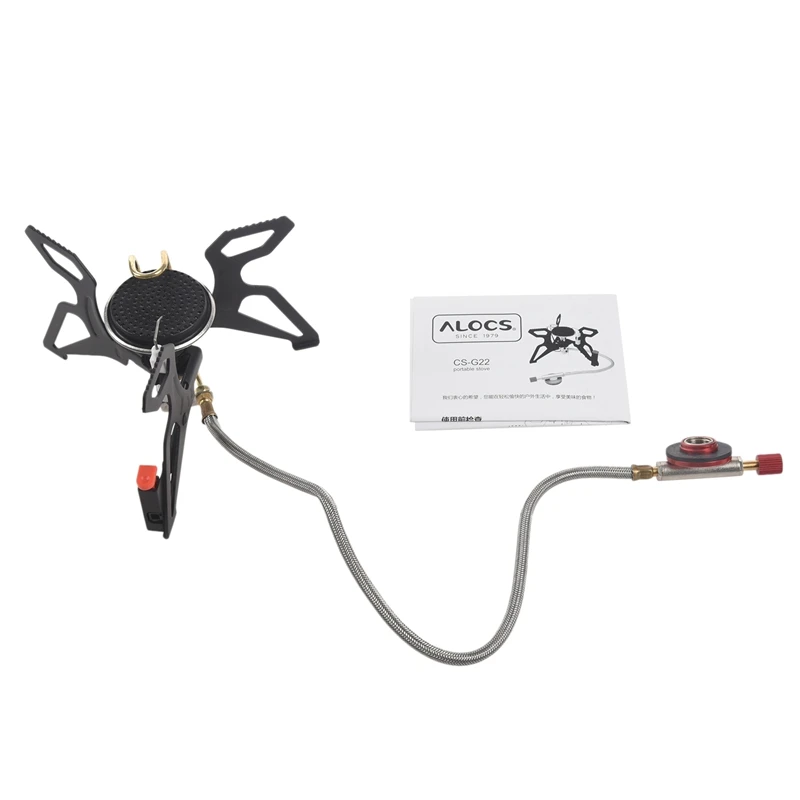 Портативная газовая горелка Alocs Cs-G22 3000 Вт для кемпинга на открытом воздухе