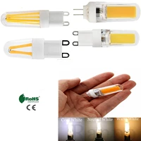 led g4 g9 lamp bulb 9w ac 220v 110v cob smd led dimmable g4 g9 lamp replace halogen spotlight chandelier