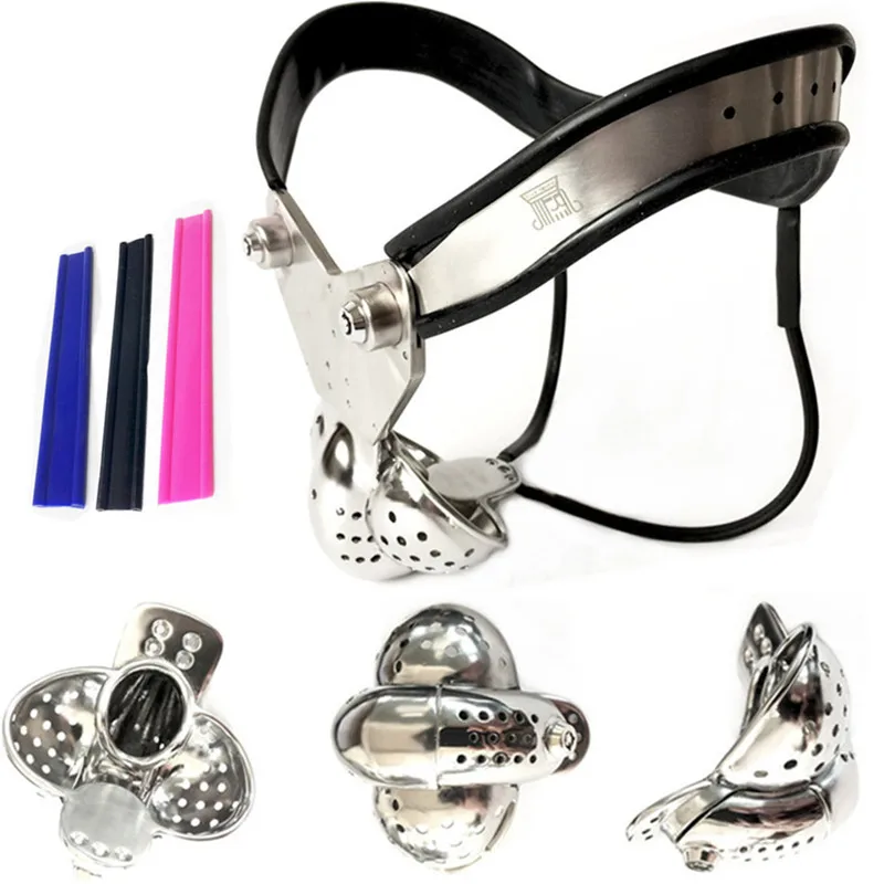 Нержавеющая сталь Мужской целомудрия устройство обернуть мошонку полый пенис