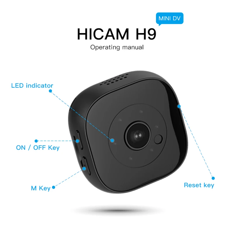 H9 HD 1080P Мини wifi камера беспроводная смартфон приложение инфракрасная микро CCTV