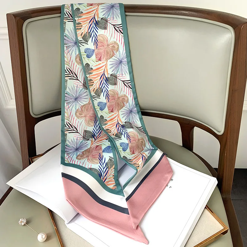 2022 Special Offer Adult Winter Hijab Spring And Summer New Type Printing Thin Narrow Long Art Women Ribbon Binding With Hair |