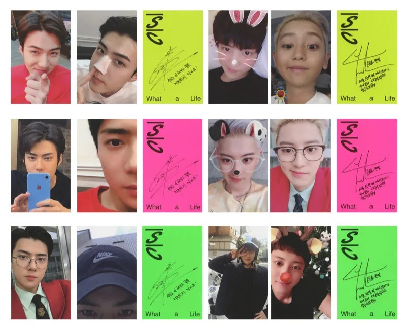[MYKPOP]KPOP LOMO Card 4 шт./компл. WHAT IS LIFE KPOP Fans коллекция E9 SA19082106|Игровые фигурки и