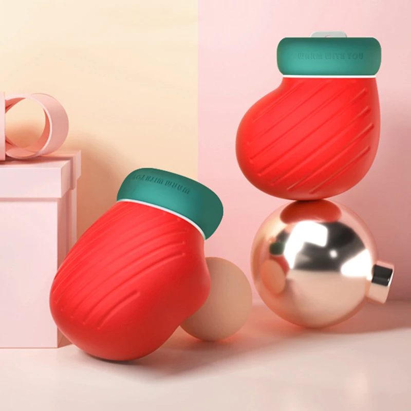 Силиконовая теплая сумка для горячей воды Рождественский термофон милая