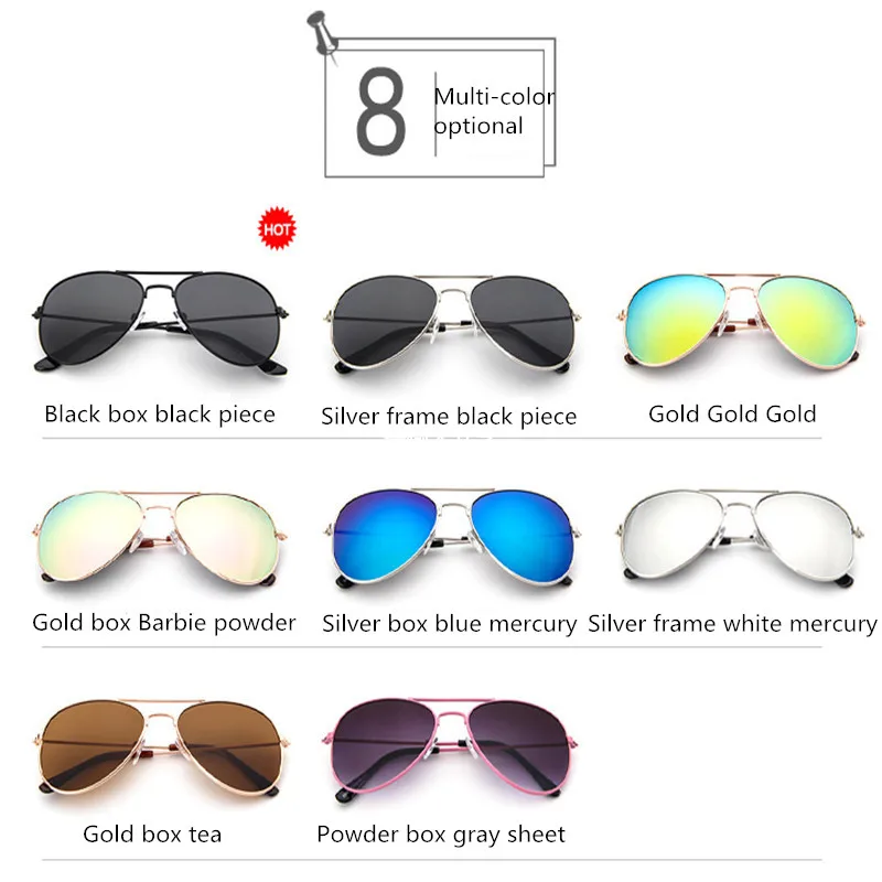 

Children Goggle Girls Alloy Sunglasses Hot Fashion Boys Girls Baby Child Classic Retro Cute Sun Glasses