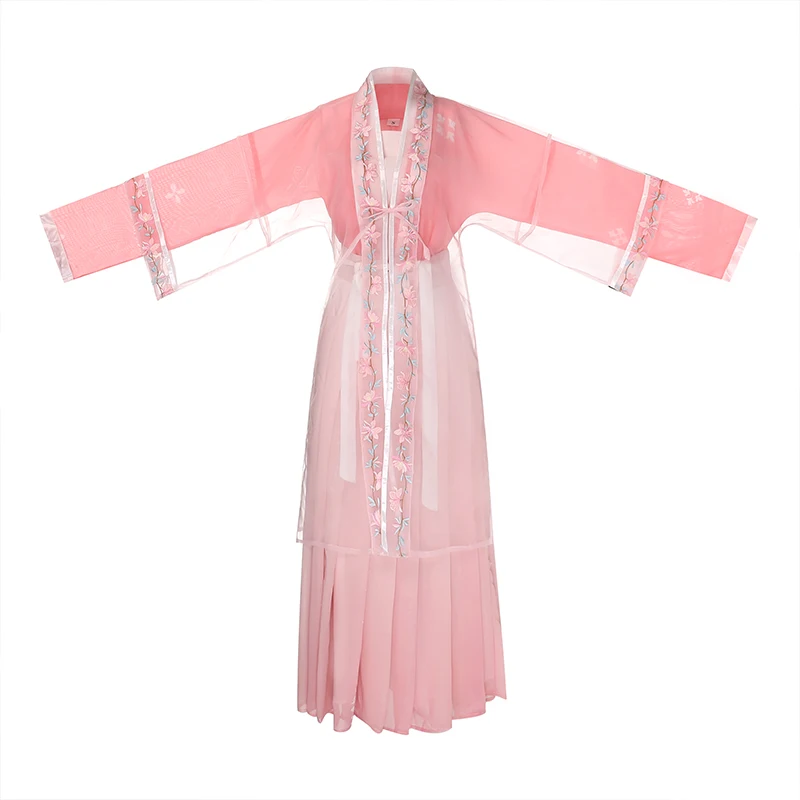 

Pink Hanfu Dress Female Traditional Chinese Ancient Fairy Elegant Summer Student Rave Outfit Stage Performance Clothing DL6420