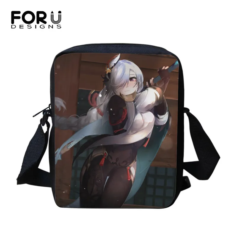 

FORUDESIGN Genshin Impact Printed Messenger Bag Women Handbag Anime SHENHE Kids Schoolbag 2022 New Large Capacity Shoulder Bag