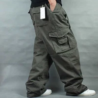 wide leg hip hop pants men casual cotton harem cargo pants loose baggy trousers streetwear plus size joggers men clothing