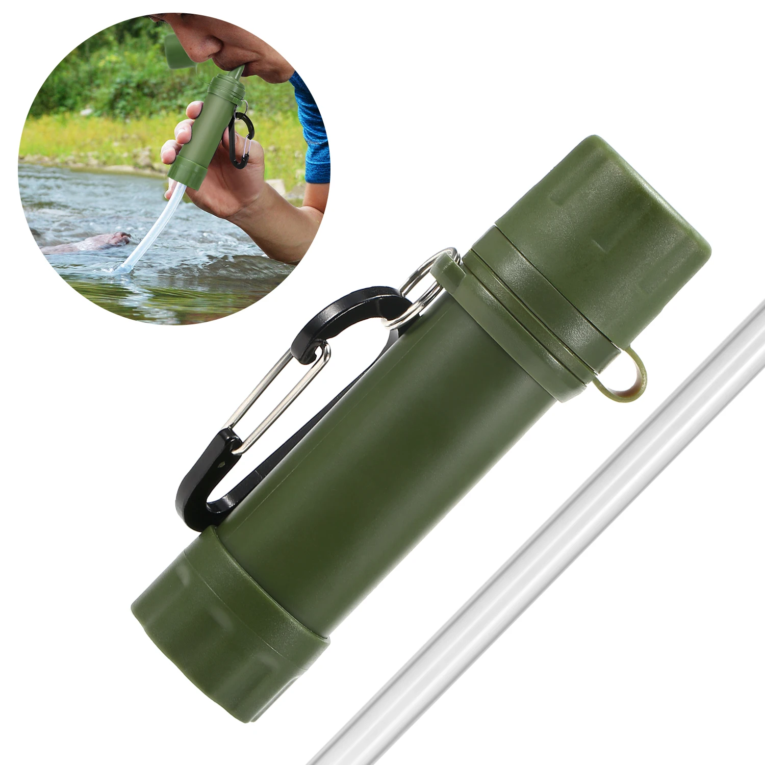 

Outdoor Water Filter Straw Water Filtration System Water Purifier for Emergency Preparedness Camping Traveling Backpacking
