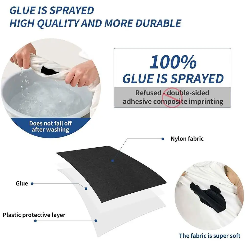 2pcs Black Waterproof Self-adhesive Patches Badge Clothing Sticker Applique DIY Outdoor Tent Jacket Repair Tape Non-iron Patch | Дом и сад