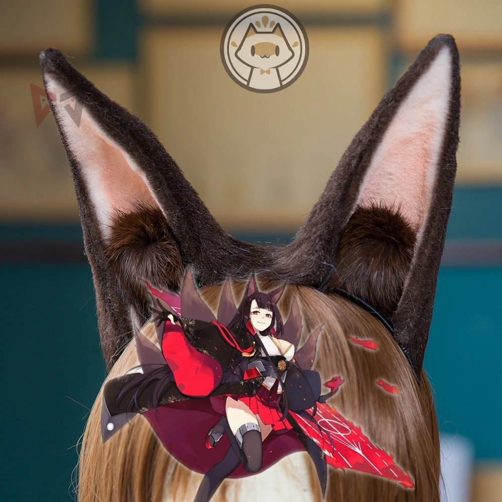 Новый ручной работы акаджи каэде уши обруч для волос Azur Lane Косплэй раза Стиль