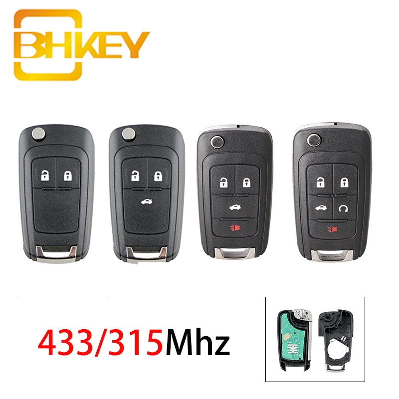 Автомобильный ключ BHKEY дистанционный для OPEL Key 315/433 МГц OPEL/VAUXHALL Astra J Corsa E Insignia Zafira C