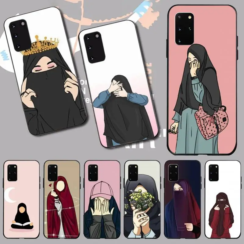 Чехол для телефона из мягкого ТПУ PENGHUWAN Islamic girl Black Samsung S20 plus Ultra S6 S7 edge S8 S9 S10 5G |