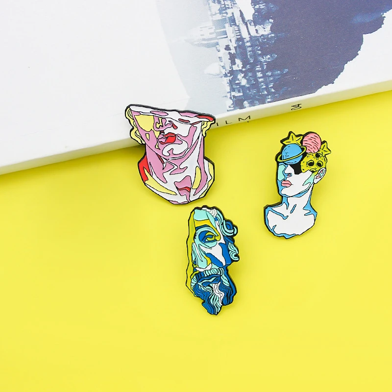 Креативная трендовая мультяшная забавная арт-брошь на лацкан масляная капля