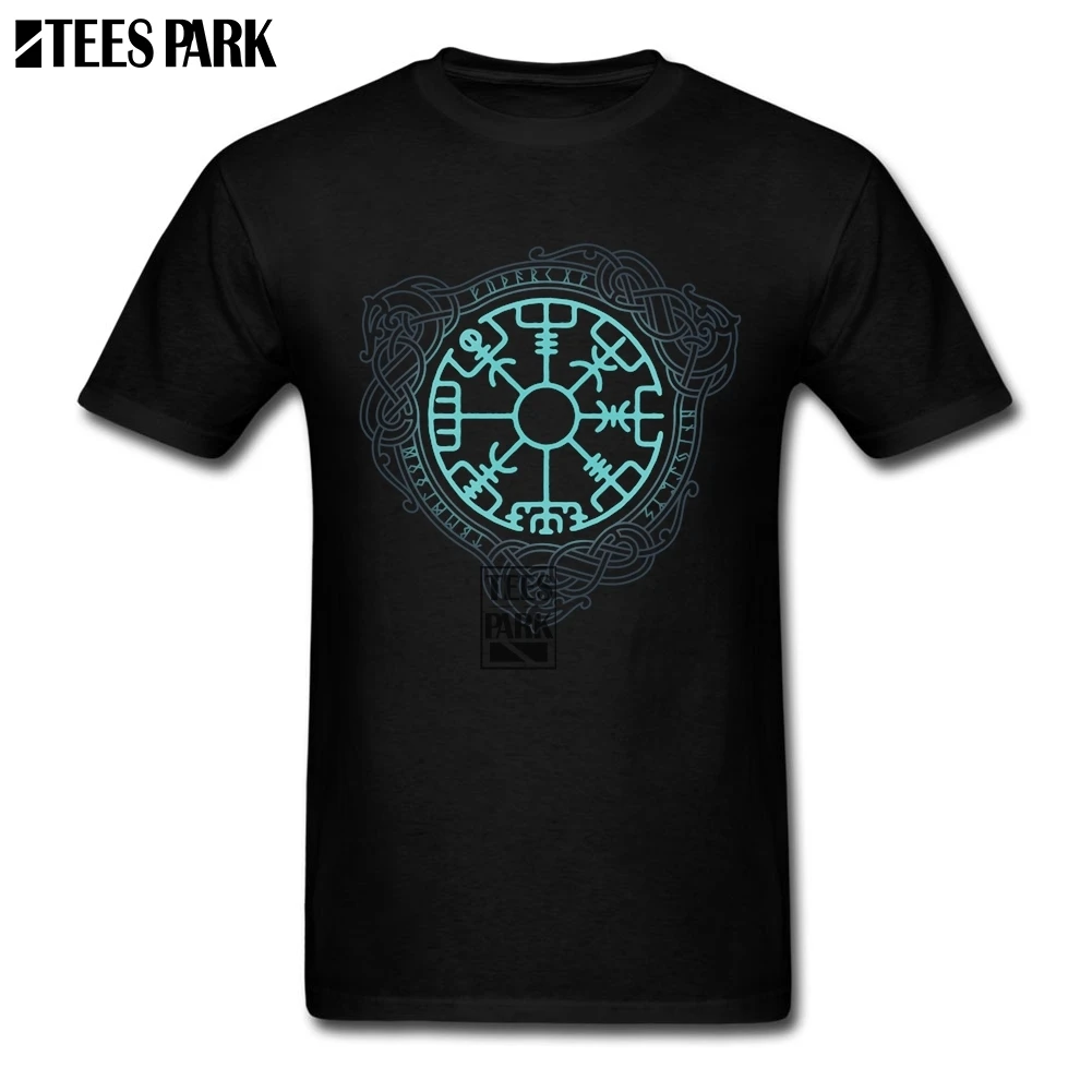 Оранжевый Vegvisir старый Норс Руна викингов круг с Odin'S Funky футболки хип хоп
