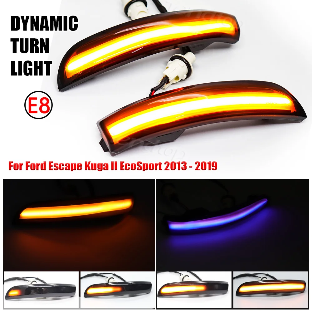 

Светодиодный динамический поворотник для Ford Escape Kuga II EcoSport 2013 2014 2015 2016 2017 2018 2019
