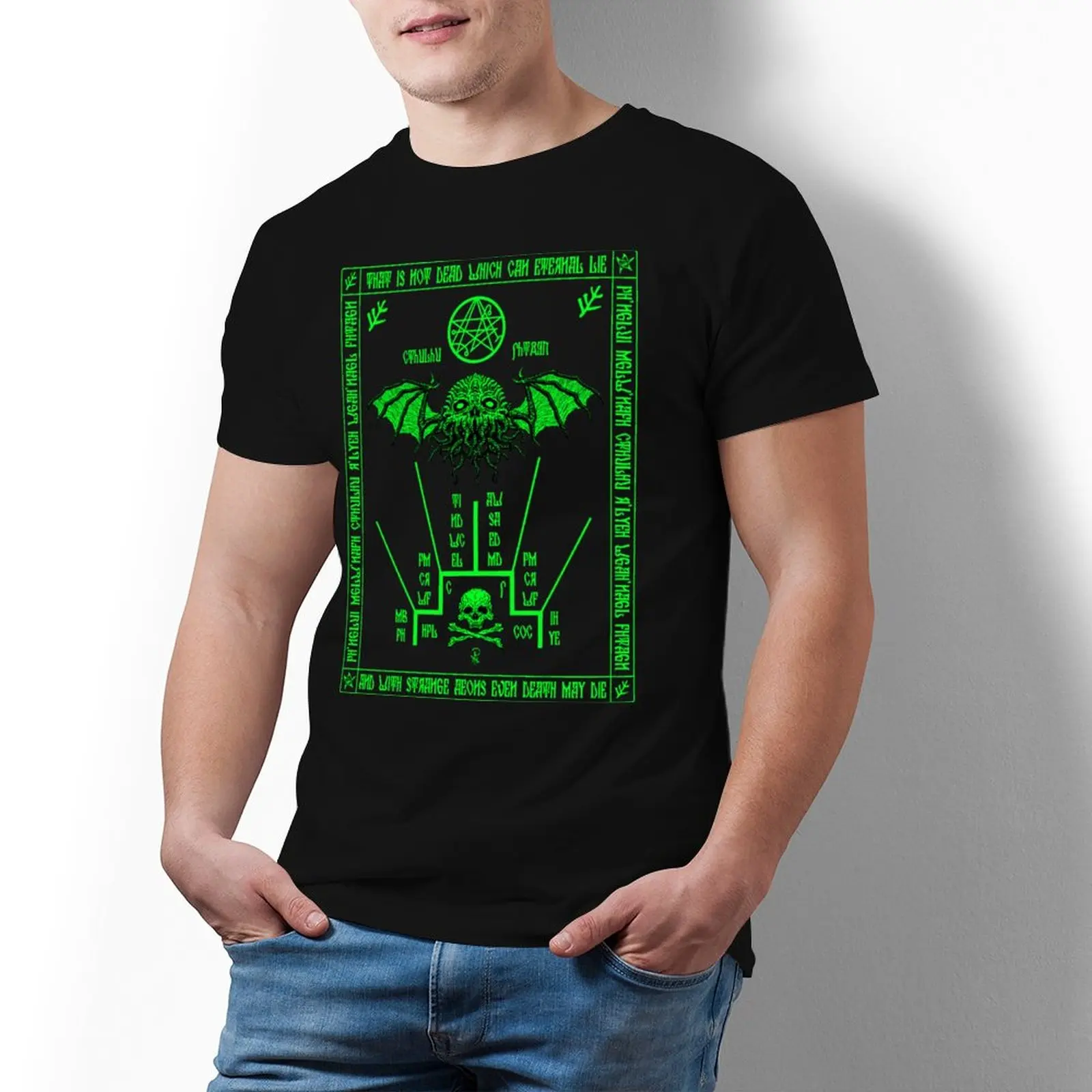 

Футболка Miskatonic, милая хлопковая футболка с коротким рукавом, Классическая мужская футболка с принтом 3xl