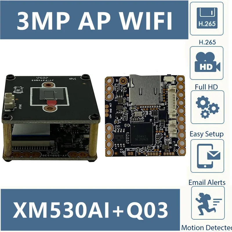 IP Беспроводная Wi Fi 3MP плата модуля камеры XM530AI + Q03 2288*1288 сеть макс. поддержка 128G SD