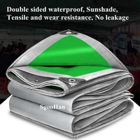 silver green 0 32mm pe tarpaulin rainproof cloth sun shade sail boat car truck canopy tarp ground sheet camping waterproof cloth
